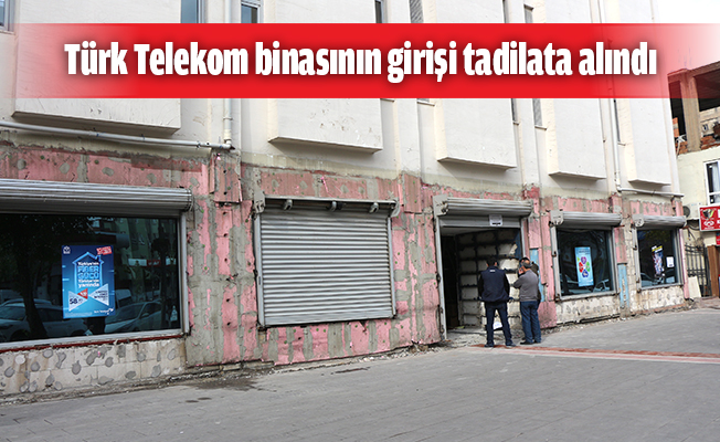 Telekom binası tadilatta