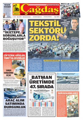 BATMAN ÇAĞDAŞ GAZETESİ - 04.07.2022 Manşeti