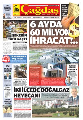 BATMAN ÇAĞDAŞ GAZETESİ - 05.07.2022 Manşeti
