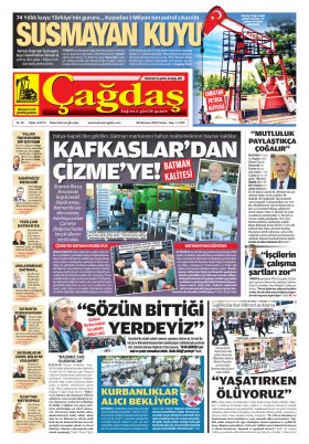 BATMAN ÇAĞDAŞ GAZETESİ - 07.07.2022 Manşeti