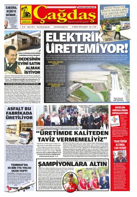 BATMAN ÇAĞDAŞ GAZETESİ - 09.08.2022 Manşeti