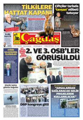 BATMAN ÇAĞDAŞ GAZETESİ - 14.08.2022 Manşeti