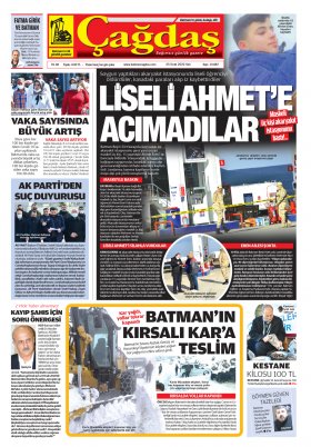BATMAN ÇAĞDAŞ GAZETESİ - 24.01.2022 Manşeti