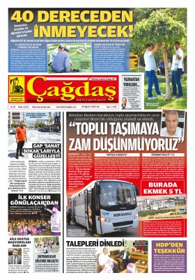 BATMAN ÇAĞDAŞ GAZETESİ - 08.08.2022 Manşeti